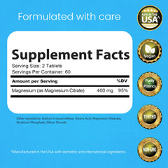 NaturaLife Labs Magnesium Citrate tablets close-up for easy daily use.