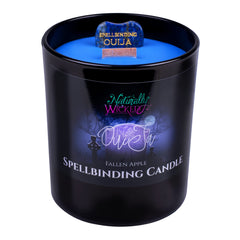 Naturally Wicked Ouija candle with crystal planchette for a mystical séance.