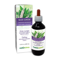Naturalma Black Cohosh tincture bottle showing an alcohol-free liquid extract for daily use.