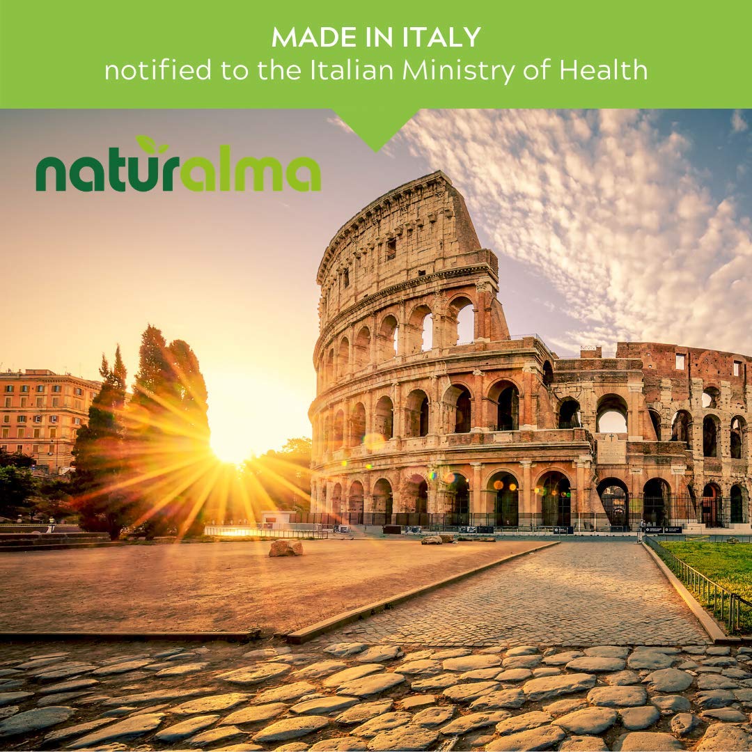 Naturalma bottle branding on front conveys trusted herbal wellness.
