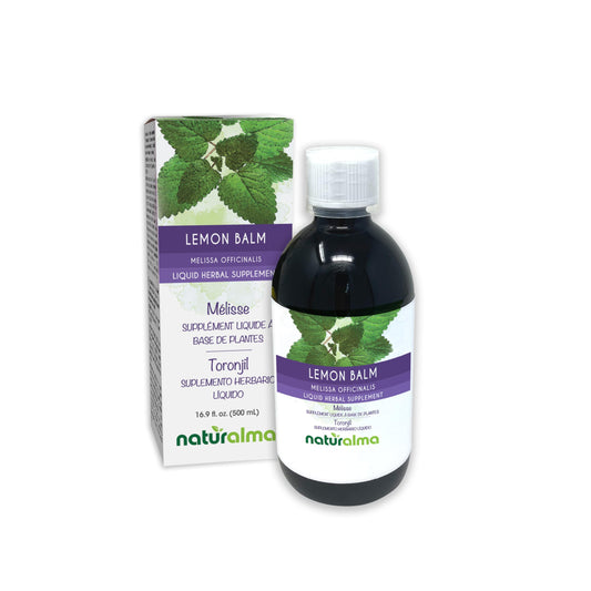 Naturalma lemon balm tincture bottle front view for easy daily use