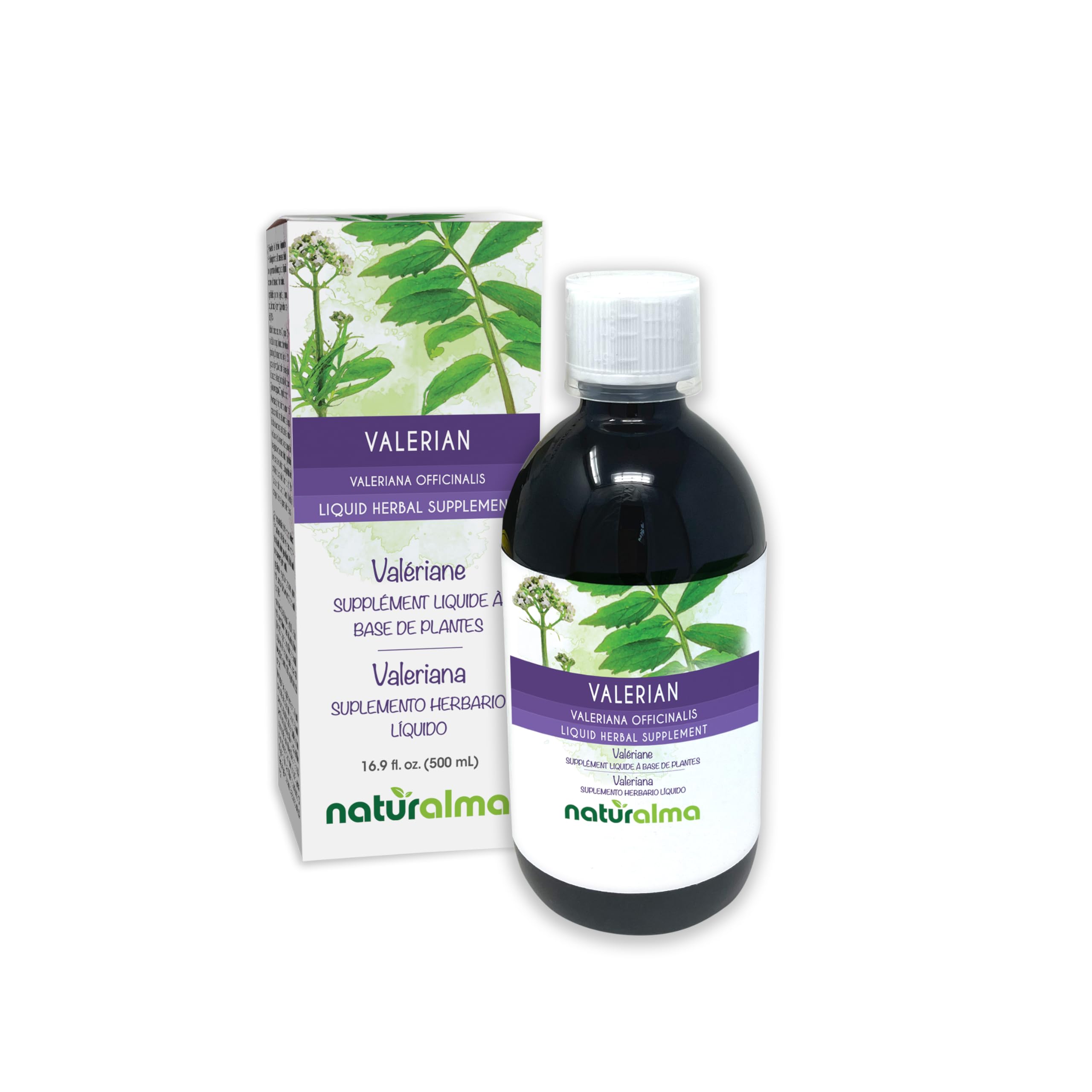 Naturalma Valerian root liquid extract bottle for easy nightly use