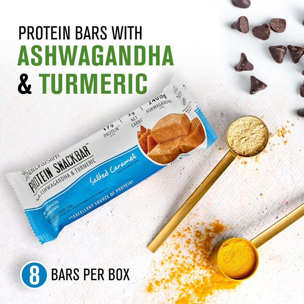 NaturalSlim Peanut Butter Chocolate Chip bar front view, satisfying high-protein treat.