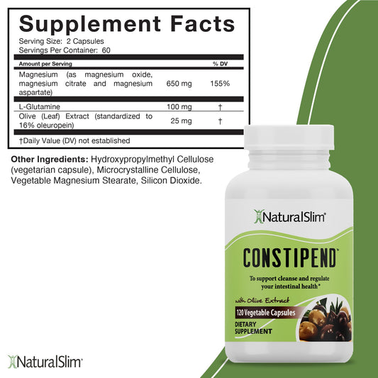 NaturalSlim Constipend two-pack bottles showcasing value and ongoing support