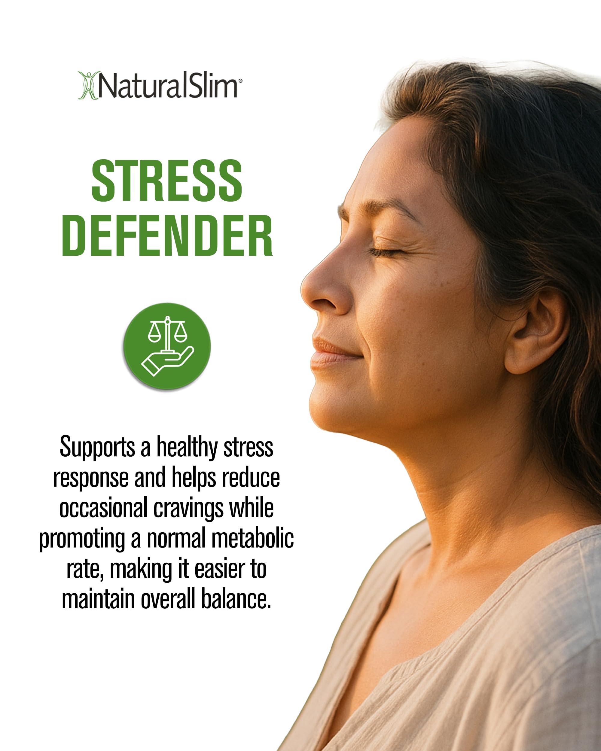 NaturalSlim Cravings and metabolism concept indicates balanced energy throughout the day.