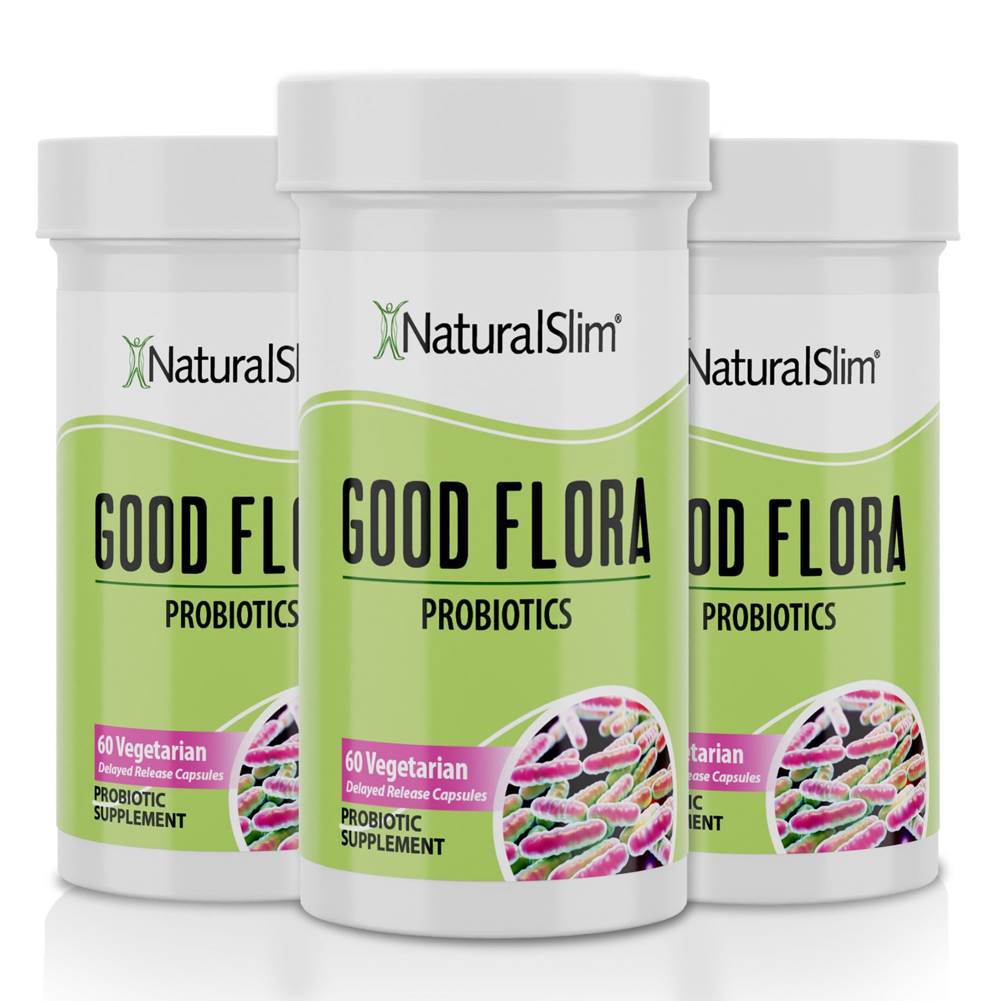NaturalSlim Good Flora bottle for gut balance and comfort.