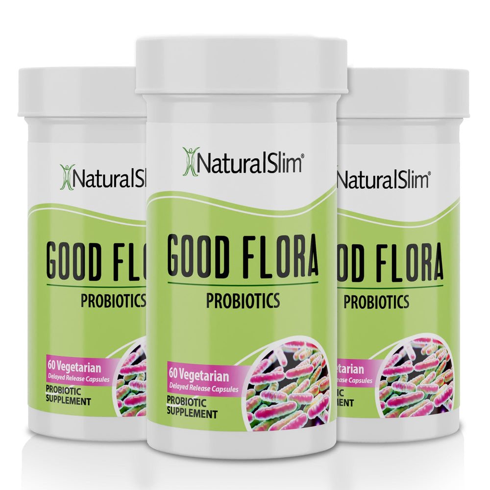 NaturalSlim Good Flora bottle for gut balance and comfort.