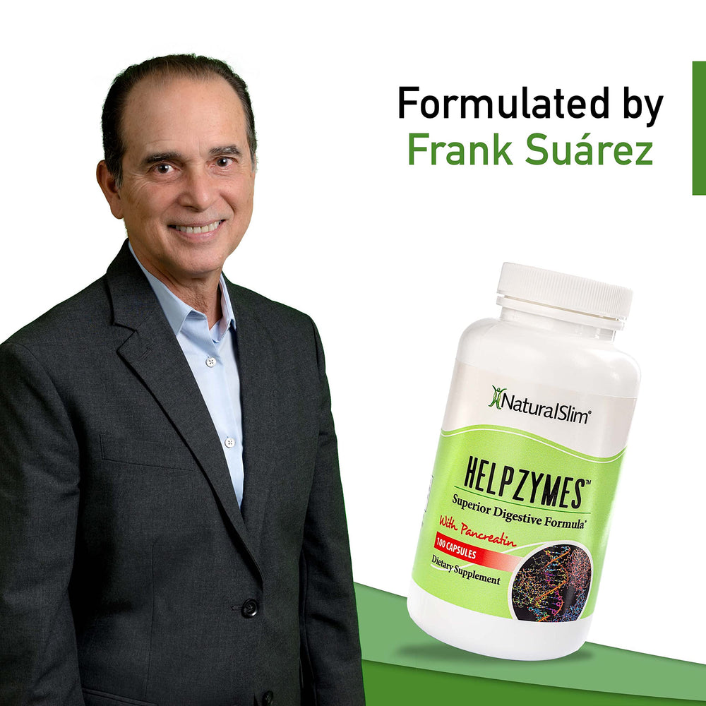 NaturalSlim Helpzymes bottle label signaling daily gut health support