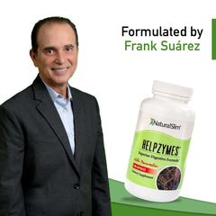NaturalSlim Helpzymes bottle label signaling daily gut health support