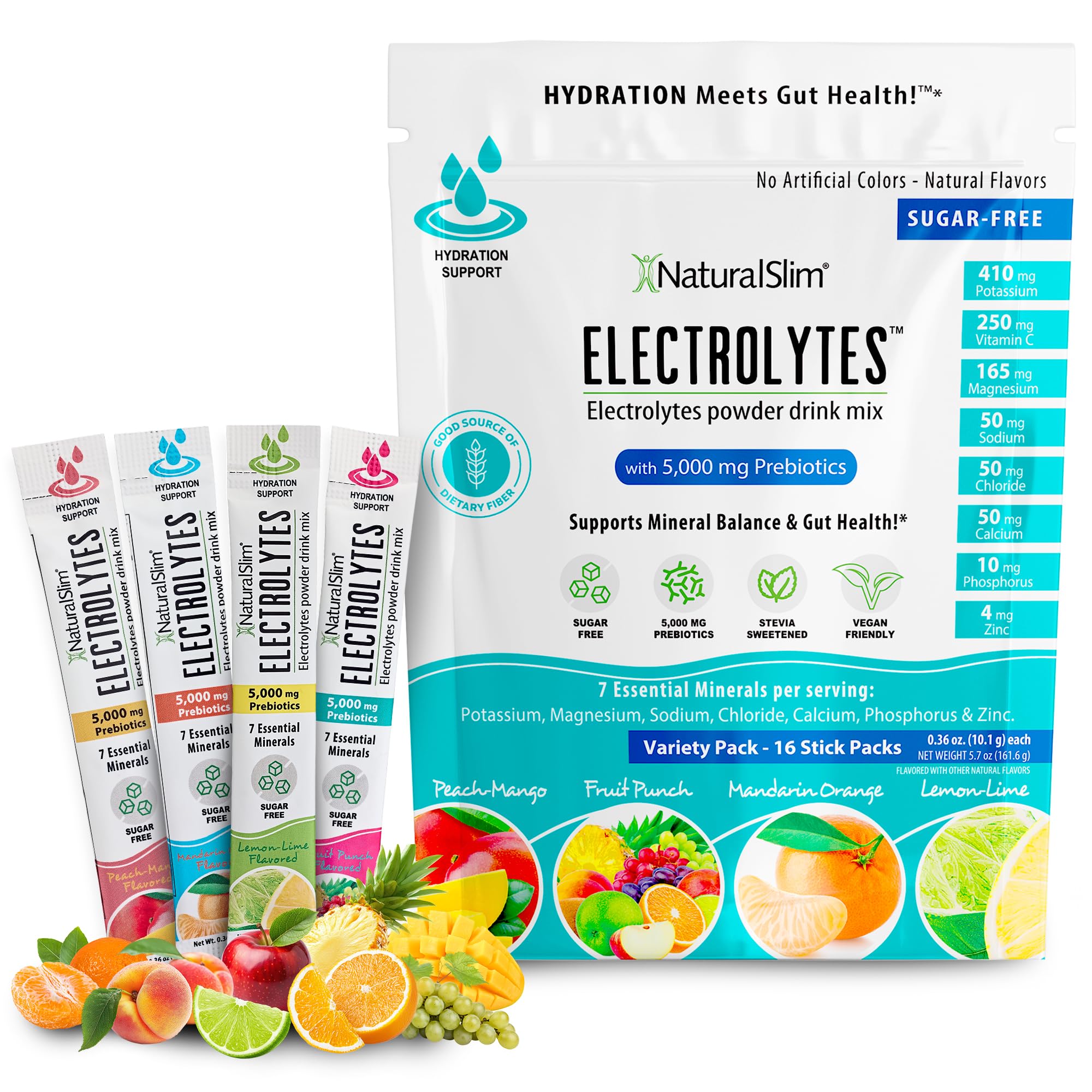 NaturalSlim hydration-energy stick packs for on-the-go refreshment and balanced electrolytes.