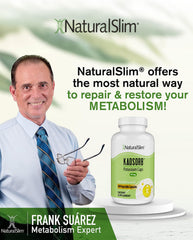 NaturalSlim Kadsorb bottle with glass demonstrates convenient everyday potassium support