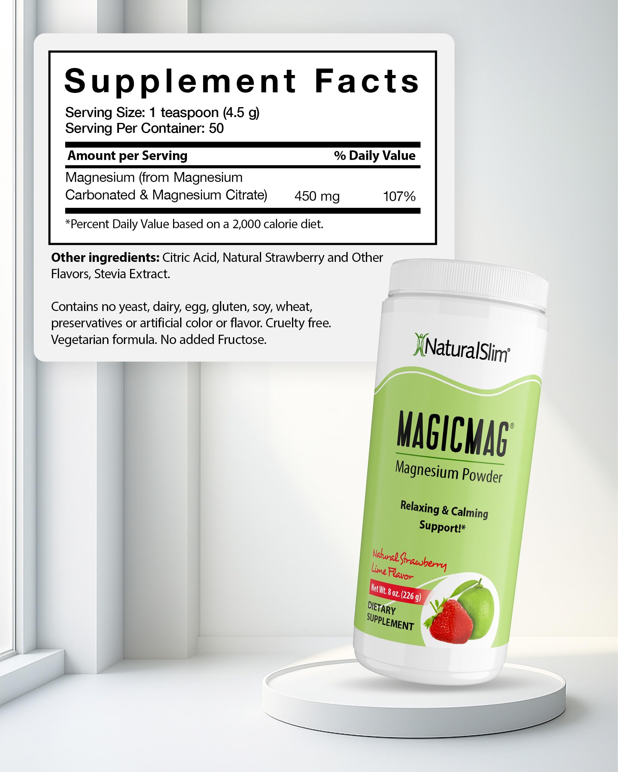 NaturalSlim MagicMag flavor close-up highlighting strawberry lime taste