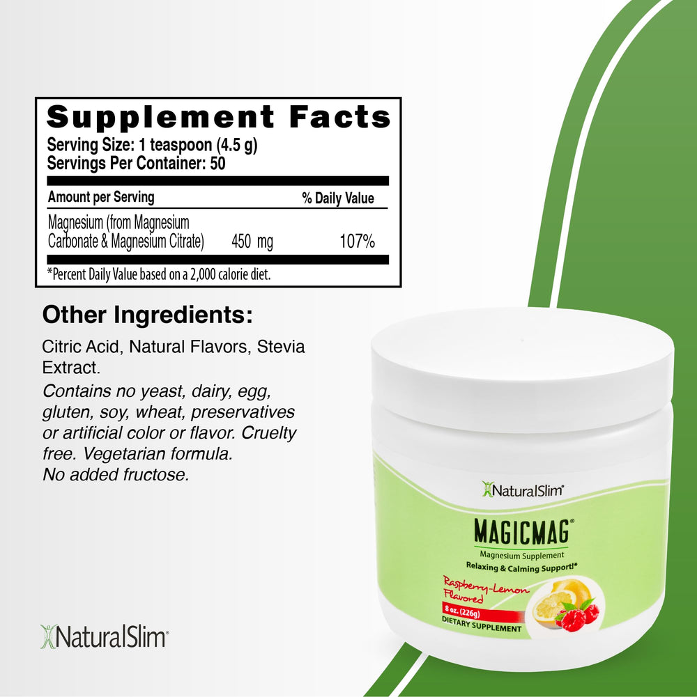 Pouring NaturalSlim MagicMag into water for easy magnesium intake