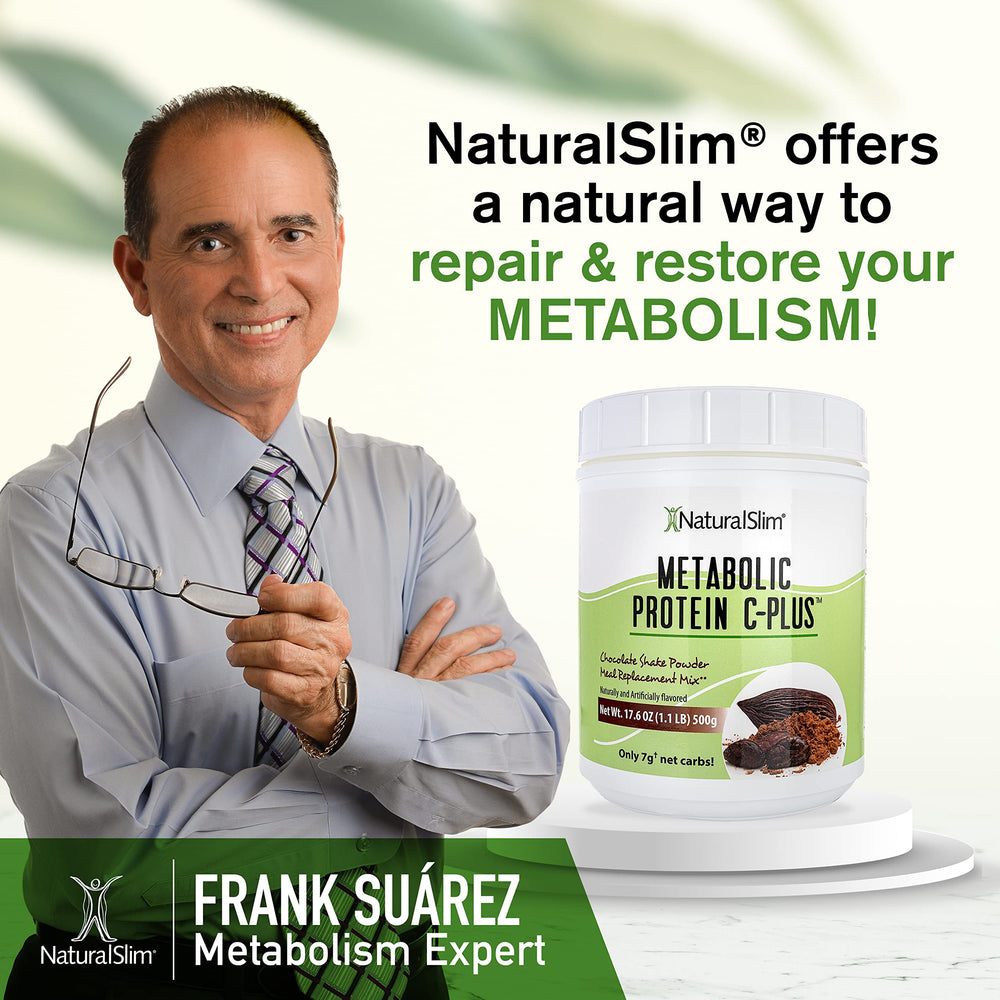 NaturalSlim Metabolic Protein C-Plus nutrition label highlights low carb ingredients