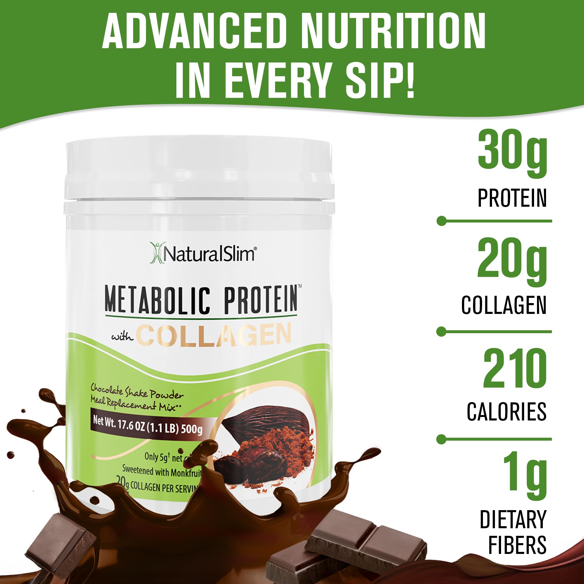 NaturalSlim Metabolic Protein powder close-up reveals creamy texture ideal for smooth shakes.