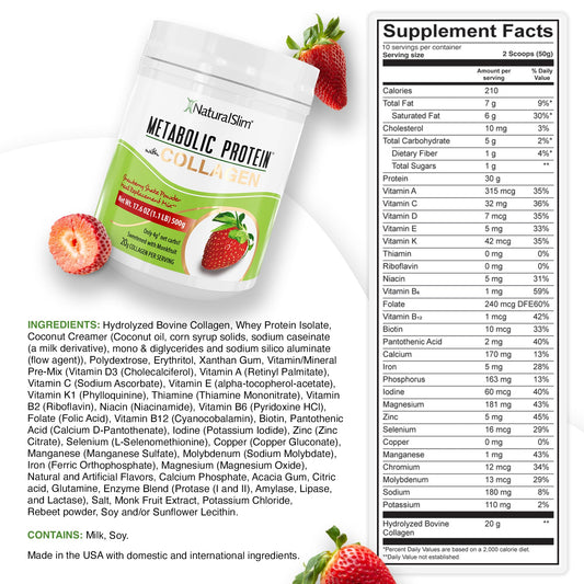 Pouring NaturalSlim Metabolic Protein Powder into glass for a quick shake.