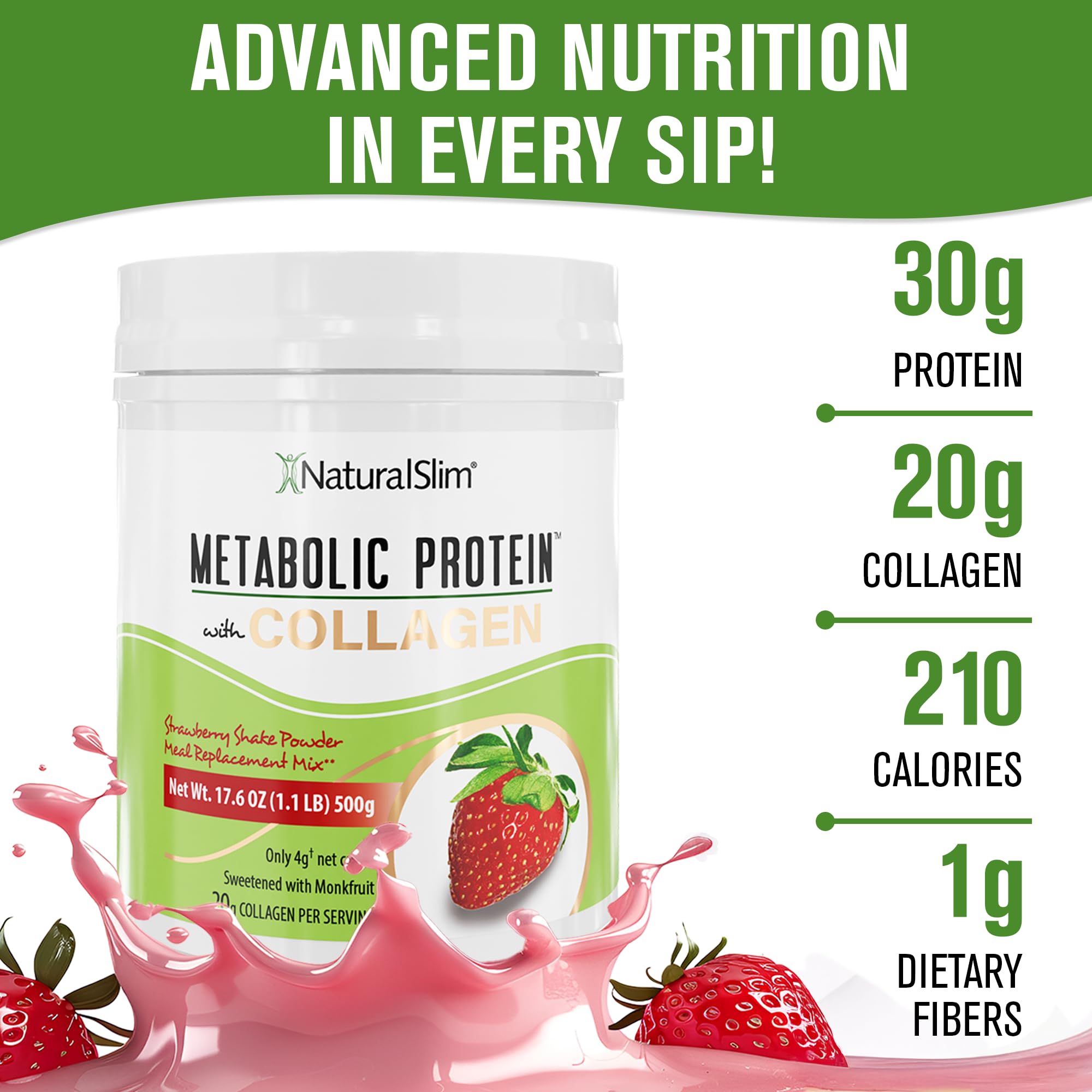 Scoop beside the NaturalSlim tub, showing portion control for consistent servings.