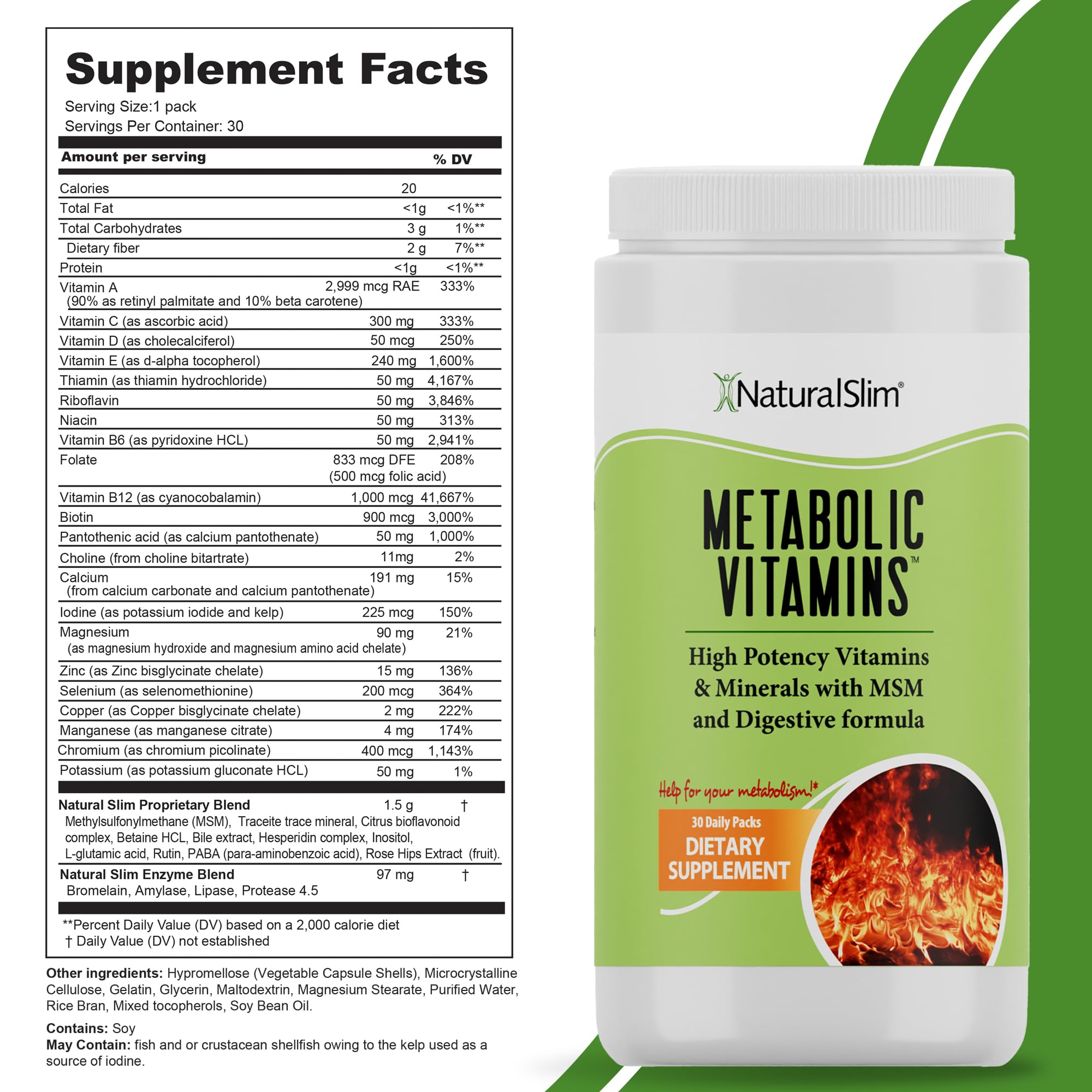 NaturalSlim Metabolic Vitamins daily packet for easy on-the-go nutrition.