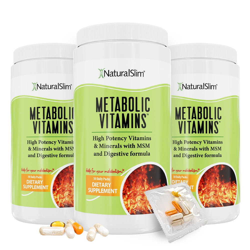 NaturalSlim Metabolic Vitamins packaging for a complete daily wellness solution.