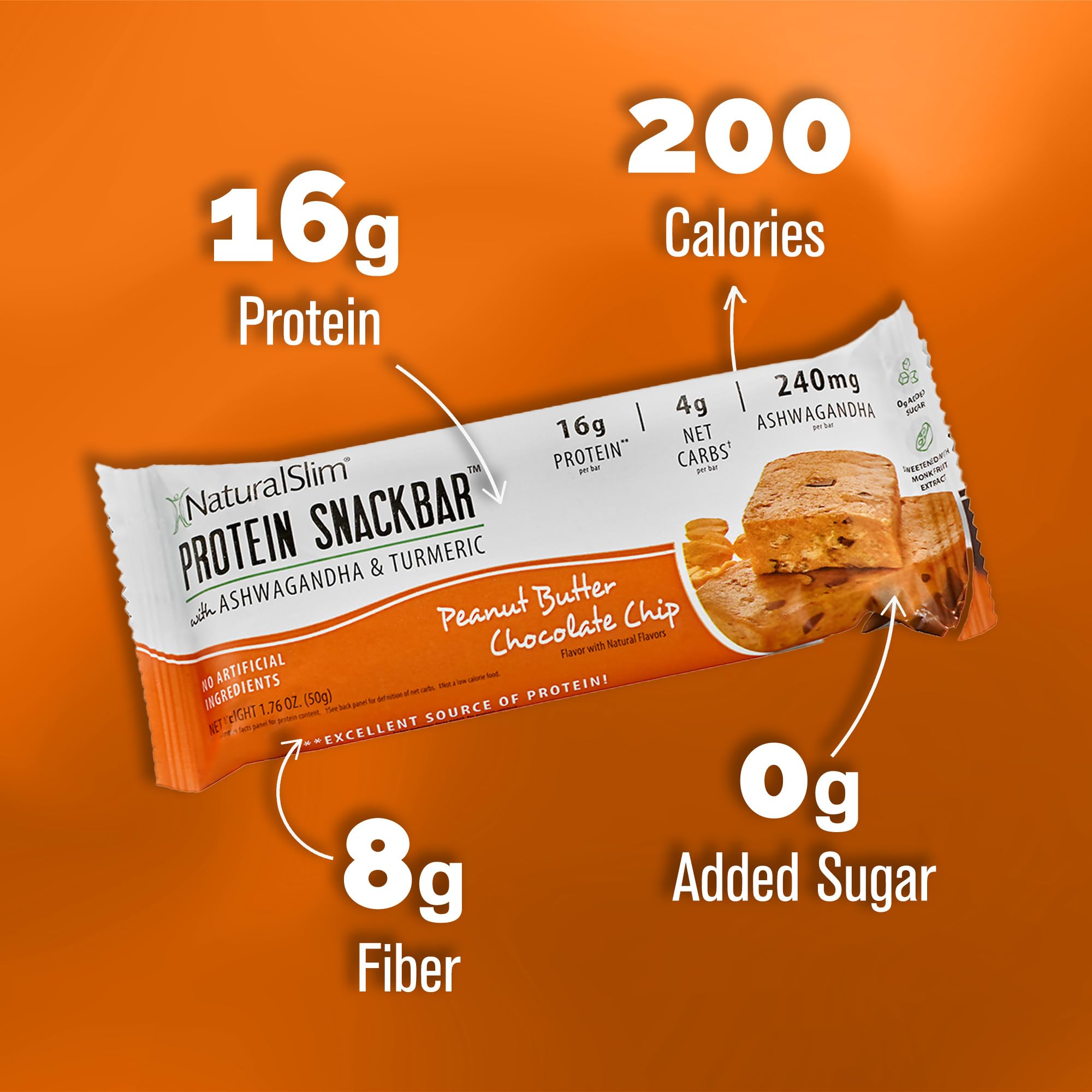 NaturalSlim chocolate chip cookie dough bar pack for a dessert-like treat.