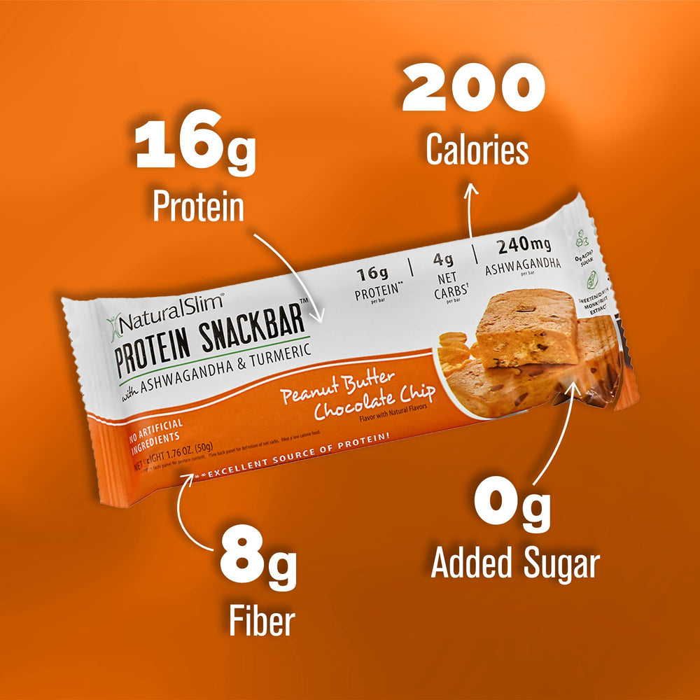 NaturalSlim chocolate chip cookie dough bar pack for a dessert-like treat.