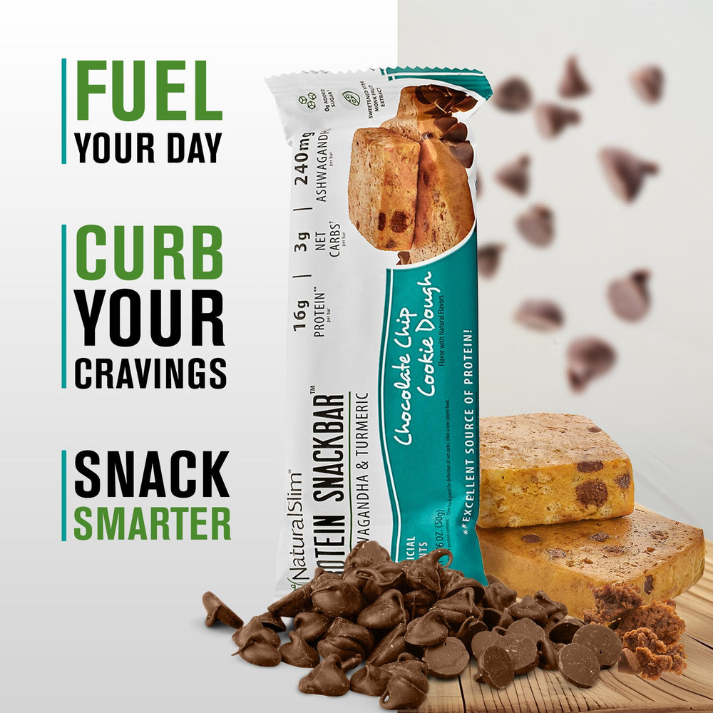 NaturalSlim Peanut Butter Chocolate Chip bar close-up, rich and satisfying