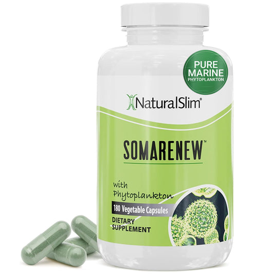 NaturalSlim Somarenew bottle showing energy-boosting formula for daily vitality