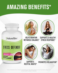 Pouring NaturalSlim Stress Defender capsules for a consistent routine