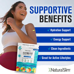 NaturalSlim travel-ready stick packets ideal for gym bags and commutes.