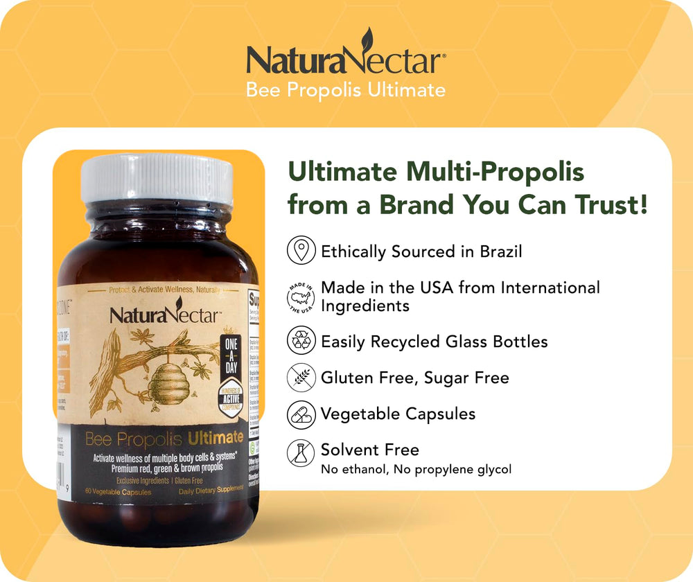 NaturaNectar label detail shows NSF certification and gluten-free promise.