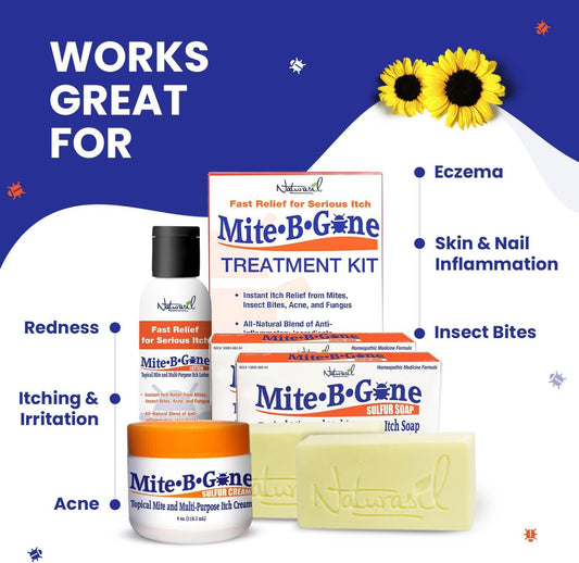 Naturasil Mite-B-Gone soap bar for gentle cleansing to reduce irritation