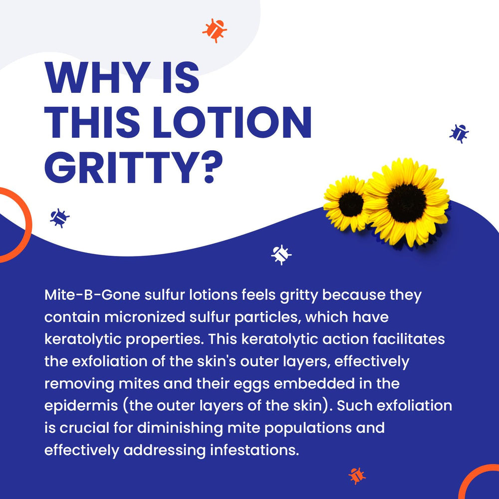 Natural volcanic sulfur ingredients in Naturasil Mite-B-Gone formula