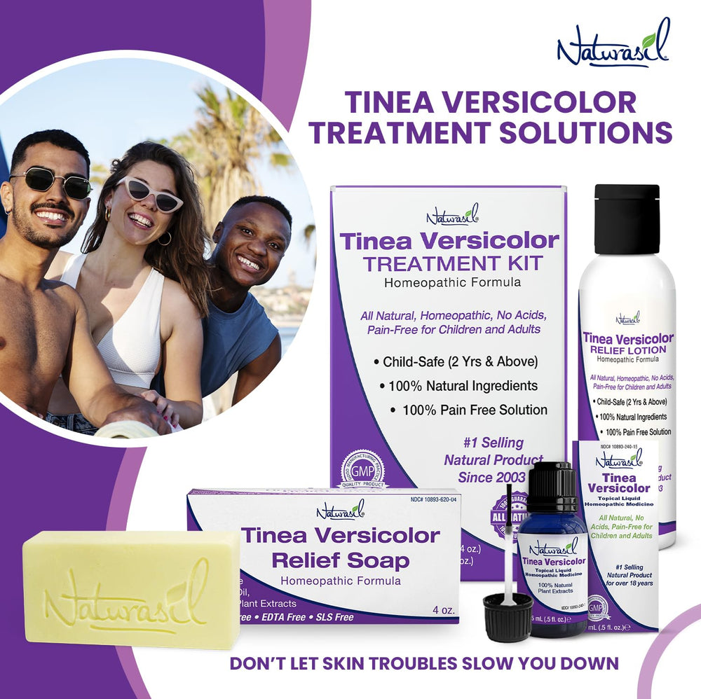 Naturasil Tinea Versicolor lotion 4oz bottle for daily skin care