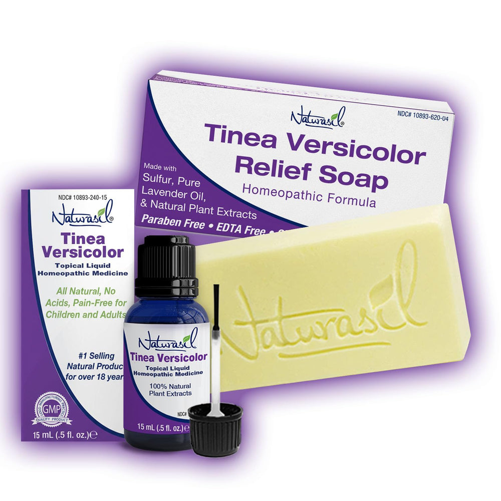 Naturasil tinea versicolor pack soap bar closeup for gentle cleansing