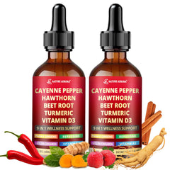 Nature Aurora Cayenne Drops bottle for convenient daily use.