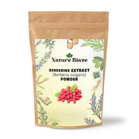Nature Blaze berberine extract bottle with pure, additive free powder for daily wellness