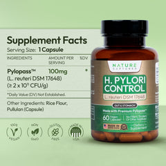 Nature Captured H Pylori Control Ecologi trees logo; eco-friendly impact with every order.