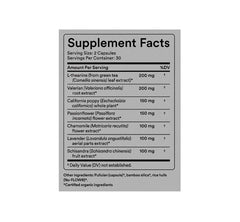 Nature Generation Organic Sleep Supplement bottle side label highlights organic formula