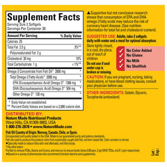 Nature Made burp-less fish oil softgels shown in package