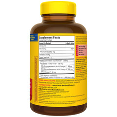 Open Nature Made Burp Less Omega-3 bottle with visible softgels.