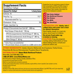 Softgel held between fingers from Nature Made Burp Less Omega-3.