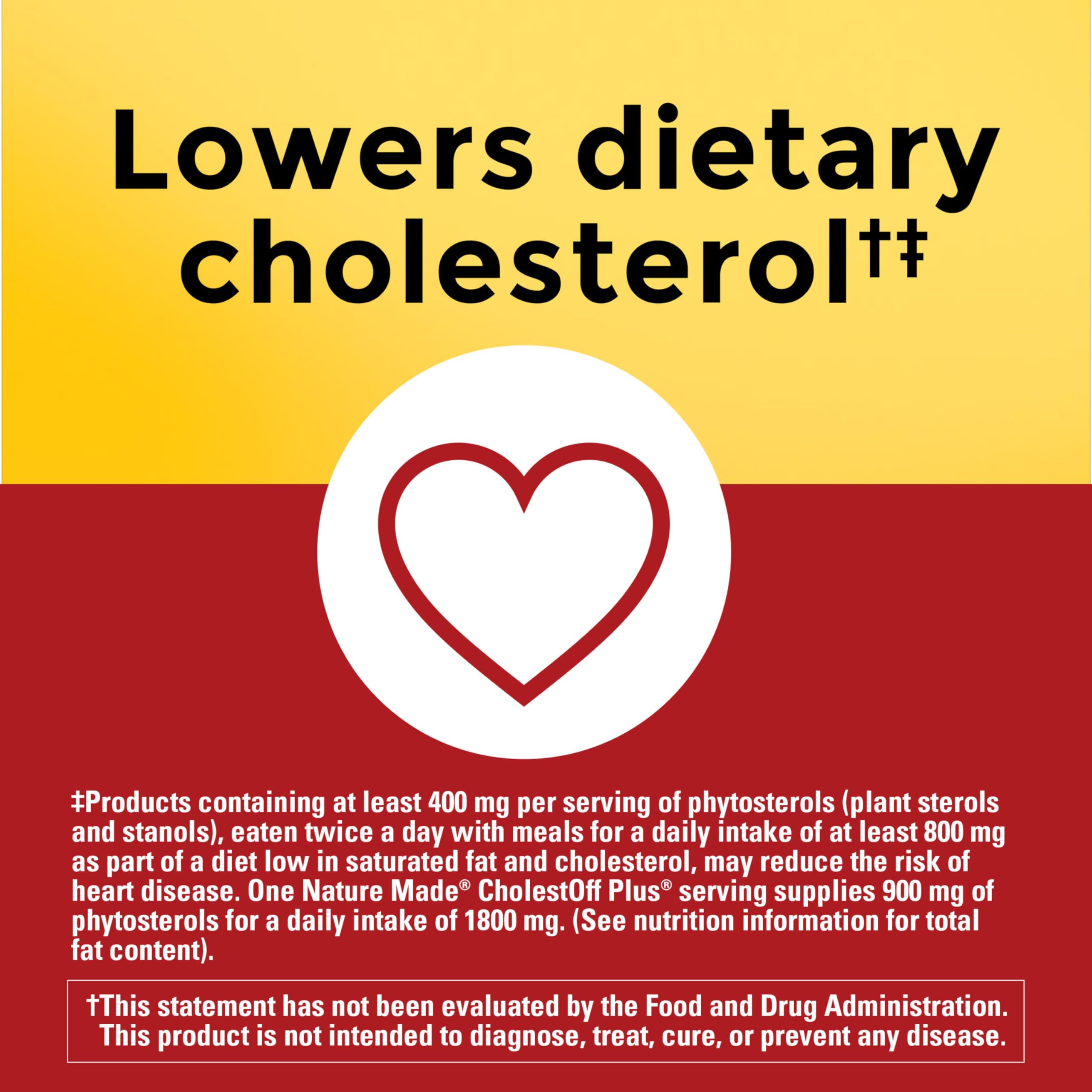 CholestOff Plus label highlighting plant sterol content per serving