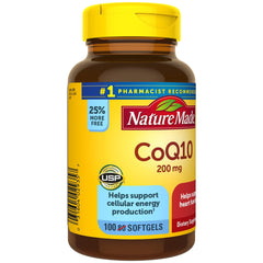 Nature Made CoQ10 200 mg softgels USP seal reinforces trusted quality