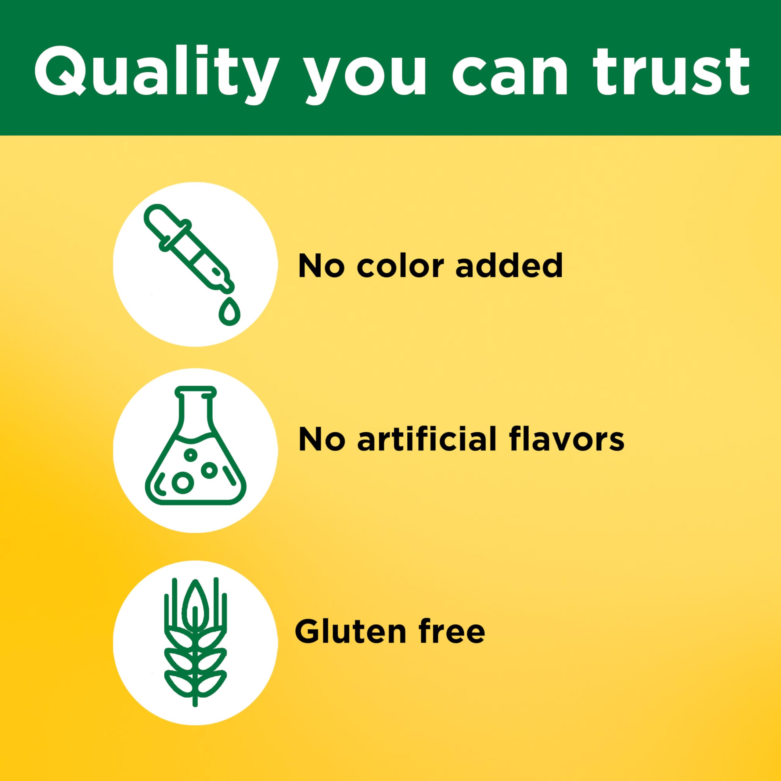 Nature Made gluten-free badge highlights clean label for sensitive diets.