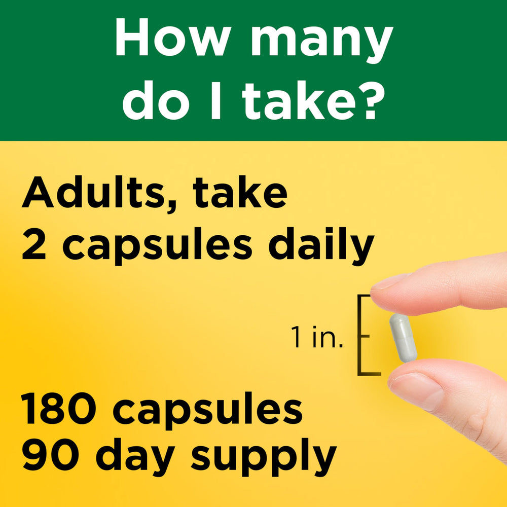 Two capsules daily with Nature Made Magnesium Glycinate for routine support.