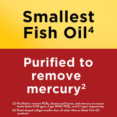 Nature Made Omega-3 label highlights EPA and DHA content and ethyl ester form.