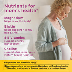 Nature Made DHA-rich prenatal softgel, supports fetal brain development.