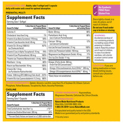 Nature Made prenatal duo supports absorption with balanced nutrients.