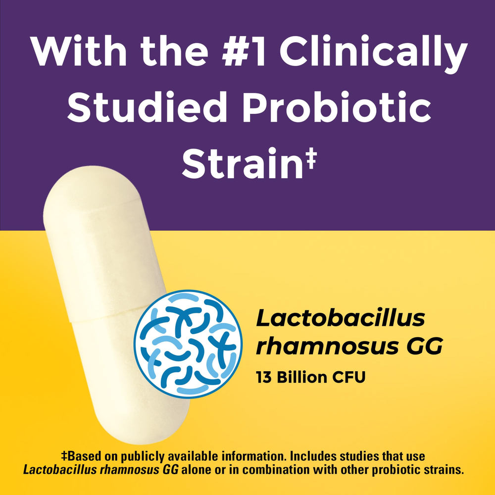 Bottle label detail shows 15B CFU per capsule.