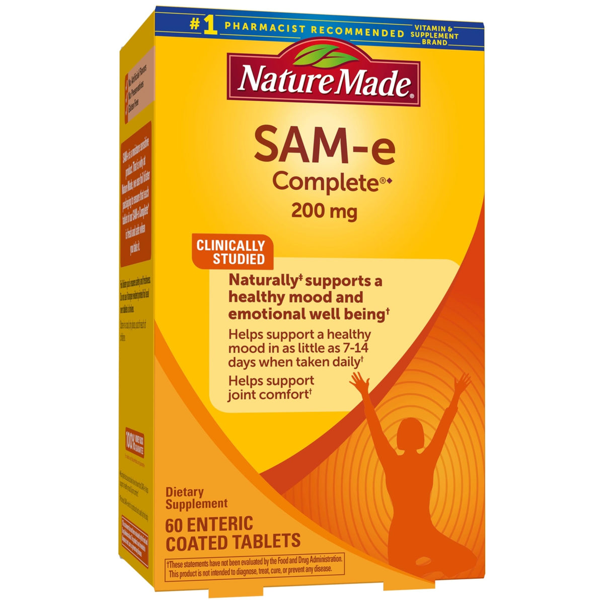 Nature Made SAM-e 200 mg bottle front for daily mood support.
